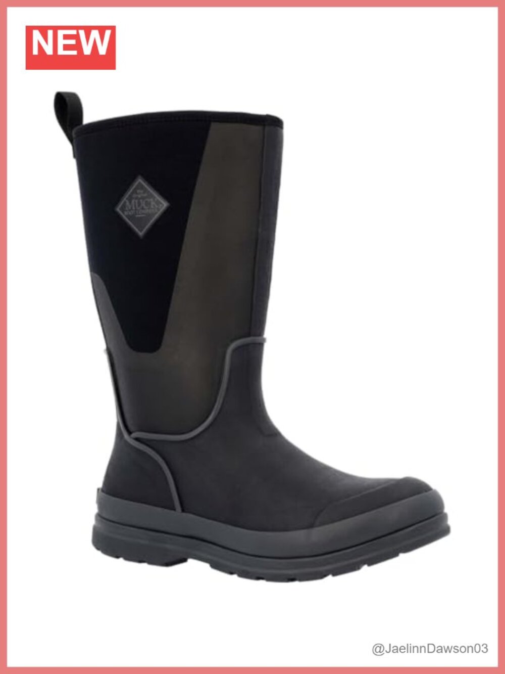 Waterproof Insulated Knee High Neoprene Tall Pull On Snow Boots Fleece Lined w/